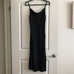 Topshop Cowl Neck Satin Midi